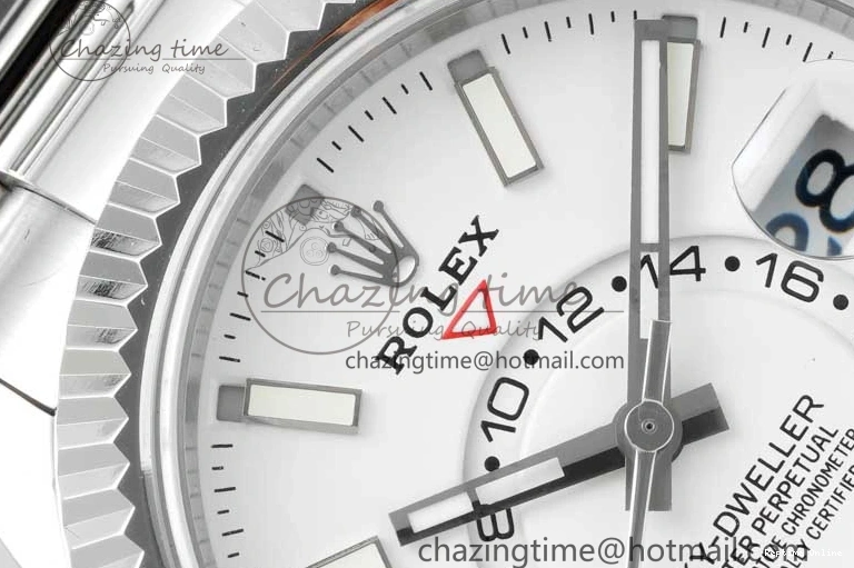 0124 Unisex Skydweller SS Noob Best Edition White Dial on SS Oyster Bracelet A23J 2288